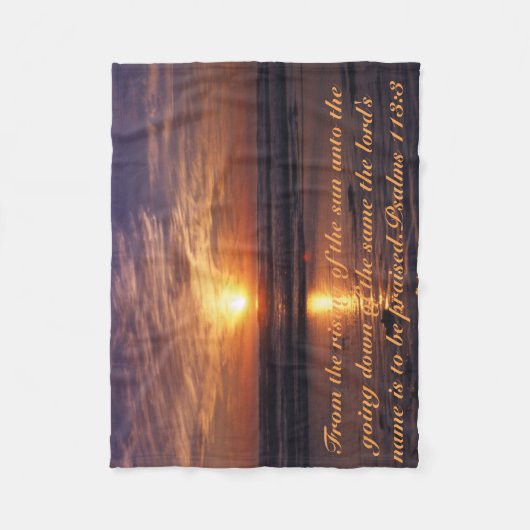 Ocean sunset fleece deken (Voorkant)