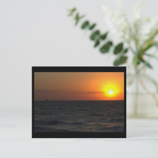 Ocean Sunset Foto Briefkaart (Staand voorkant)