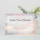 Ocean Sunset Funeral Memorial Bedankkaart (Staand voorkant)