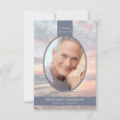 Ocean Sunset Funeral Sympathy Bedankt Kaart (Voorkant)