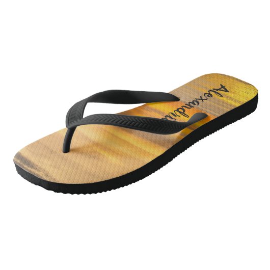 Ocean Sunset gepersonaliseerd Teenslippers (Schuin)