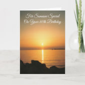 Ocean Sunset Gepersonaliseerde 80ste verjaardag Kaart (Voorkant)
