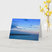 Ocean Sunset Greeting Kaart (Gele Bloem)