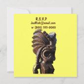 Ocean Sunset Hawaiian Luau Tiki Kaart (Achterkant)