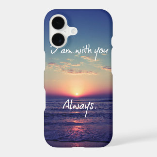 Ocean Sunset: Ik ben altijd bij je Bijbelvers