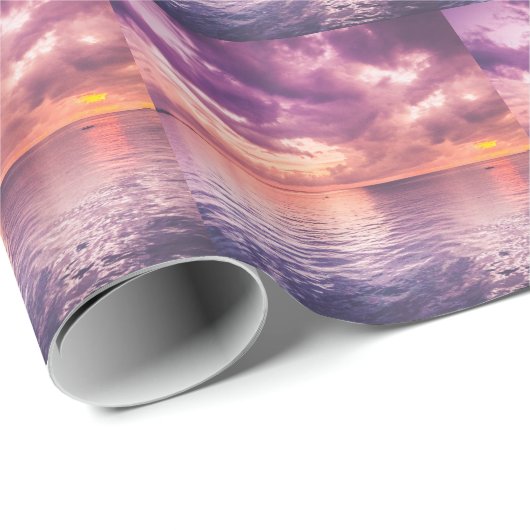 Ocean Sunset Inspirerend Cadeaupapier (Rol Hoek)