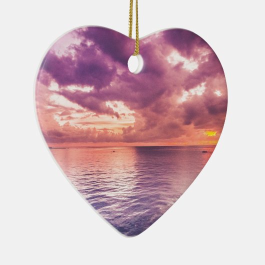 Ocean Sunset Inspirerend Keramisch Ornament (Rechts)