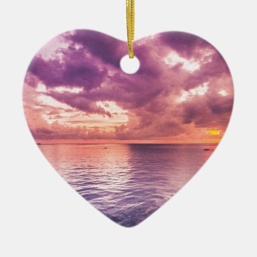 Ocean Sunset Inspirerend Keramisch Ornament (Voorkant)