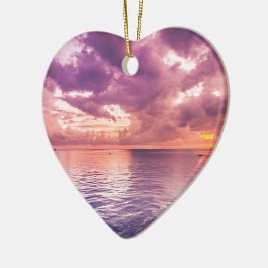Ocean Sunset Inspirerend Keramisch Ornament (Links)