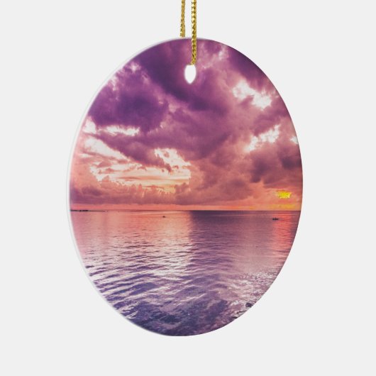 Ocean Sunset Inspirerend Keramisch Ornament (Rechts)