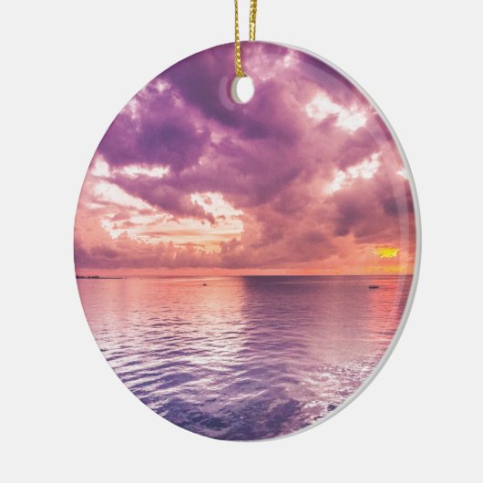 Ocean Sunset Inspirerend Keramisch Ornament (Links)