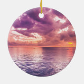 Ocean Sunset Inspirerend Keramisch Ornament (Achterkant)