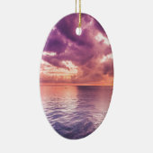 Ocean Sunset Inspirerend Keramisch Ornament (Rechts)