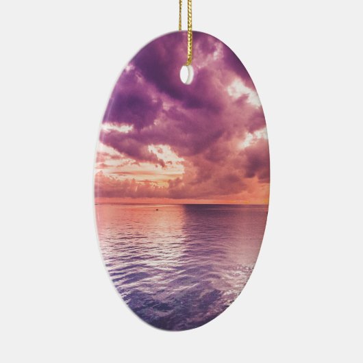 Ocean Sunset Inspirerend Keramisch Ornament (Rechts)