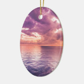 Ocean Sunset Inspirerend Keramisch Ornament (Links)