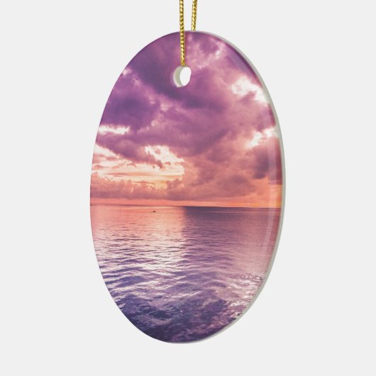 Ocean Sunset Inspirerend Keramisch Ornament (Links)