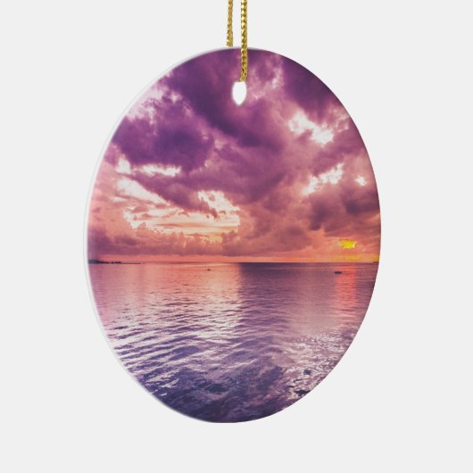 Ocean Sunset Inspirerend Keramisch Ornament (Rechts)