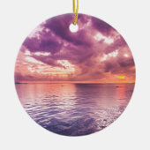 Ocean Sunset Inspirerend Keramisch Ornament (Voorkant)