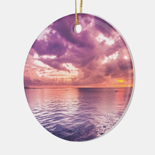 Ocean Sunset Inspirerend Keramisch Ornament (Links)
