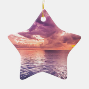 Ocean Sunset Inspirerend Keramisch Ornament