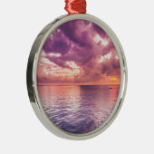 Ocean Sunset Inspirerend Metalen Ornament (Rechts)