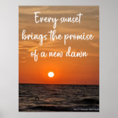 Ocean Sunset - Inspirerend offerte Poster (Voorkant)