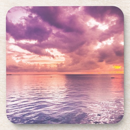 Ocean Sunset Inspirerend Onderzetter (Voorkant)