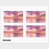 Ocean Sunset Inspirerend Rechthoekige Sticker (Vel)