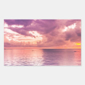 Ocean Sunset Inspirerend Rechthoekige Sticker (Voorkant)