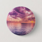Ocean Sunset Inspirerend Ronde Button 5,7 Cm (Voorkant)