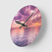 Ocean Sunset Inspirerend Ronde Klok (Hoek)