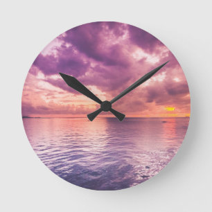 Ocean Sunset Inspirerend Ronde Klok