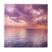 Ocean Sunset Inspirerend Tegeltje (Voorkant)