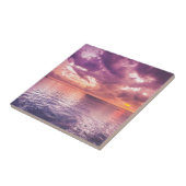 Ocean Sunset Inspirerend Tegeltje (Zijkant)