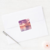 Ocean Sunset Inspirerend Vierkante Sticker (Envelop)