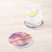 Ocean Sunset Inspirerend Zandsteen Onderzetter (Zijkant)