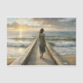 Ocean Sunset Journey Decoupage Tissuepapier (Voorkant)