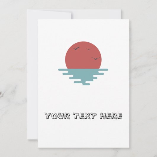 Ocean Sunset Kaart (Voorkant)