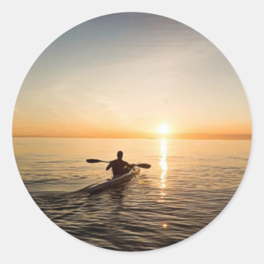 Ocean Sunset Kajak Kano Stickers (Voorkant)