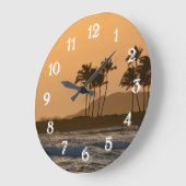 Ocean Sunset Kauai Hawaii Grote Klok (Hoek)