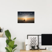 Ocean Sunset Kayak Canoe Inspirerend Quote Poste Poster (Thuiskantoor)