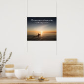 Ocean Sunset Kayak Canoe Inspirerend Quote Poste Poster (Keuken)