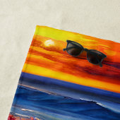 Ocean Sunset met persoonlijke naam Strandlaken (In situ)