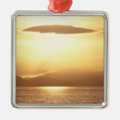 Ocean sunset metalen ornament (Voorkant)