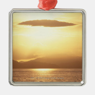 Ocean sunset metalen ornament