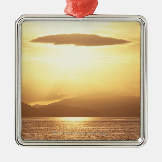 Ocean sunset metalen ornament (Voorkant)
