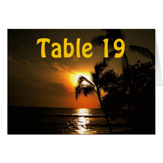 Ocean Sunset Numbered Table (Voorkant Horizontaal)