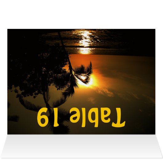 Ocean Sunset Numbered Table (Binnen Horizontaal (Boven))