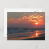 Ocean Sunset - Oak Island, NC Briefkaart (Voorkant / Achterkant)
