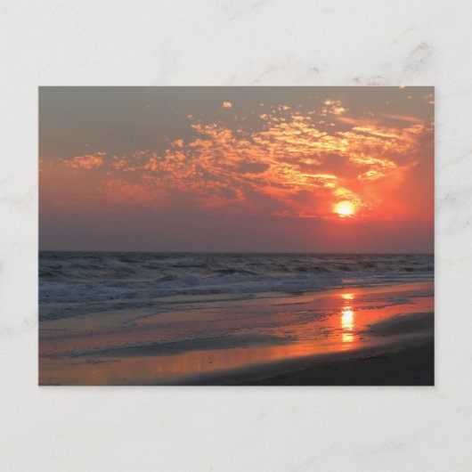 Ocean Sunset - Oak Island, NC Briefkaart (Voorkant)